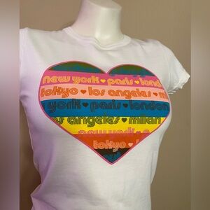 Juicy Couture international city heart tee NWT size S